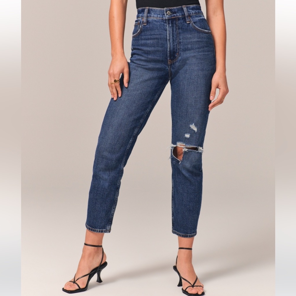 A&F High Rise Mom Jean